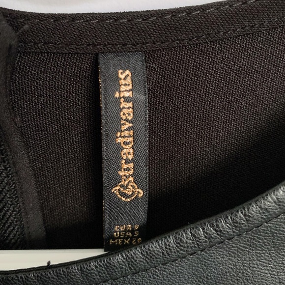 Stradivarius Leather Top (Black, S) - Picture 3 of 3